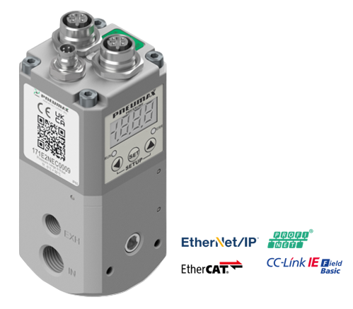 Proportional pressure regulator ethercat profinet ethernet cclink